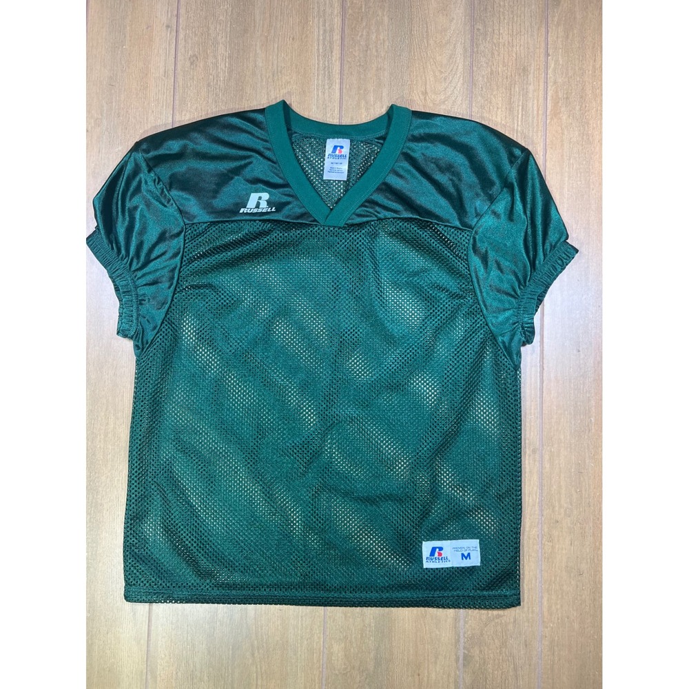 Russell Athletic Green Mesh Football Practice Jersey Mens Medium Vintage